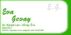 eva gevay business card